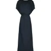 mode MAISON SAINT JULIEN Robe Alexandrie Longue Coton Midnight Blue 16