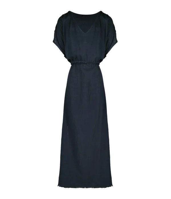 mode MAISON SAINT JULIEN Robe Alexandrie Longue Coton Midnight Blue 1