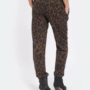 Prestation Et Rapide MAJESTIC FILATURES Pantalon Coton Léopard Camel 16