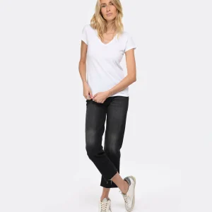 MAJESTIC FILATURES Tee-shirt Julia Col V Coton Blanc en ligne vente 16