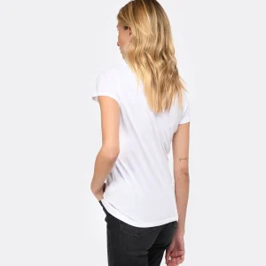 MAJESTIC FILATURES Tee-shirt Julia Col V Coton Blanc en ligne vente 14