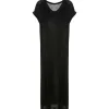 MAJESTIC FILATURES Robe Longue Lin Noir haute qualité 16