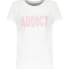 Nouvelle tendance MAJESTIC FILATURES Tee-shirt Coton Addict Rose Fluo 19