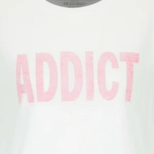 Nouvelle tendance MAJESTIC FILATURES Tee-shirt Coton Addict Rose Fluo 9