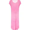 MAJESTIC FILATURES Robe Longue Lin Flamingo achat pas cher 16