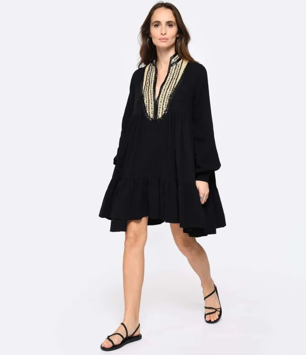 SOLDES TOUT À Mes Demoiselles Robe Noma Coton Noir 4