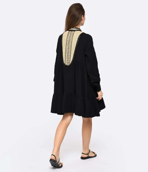 SOLDES TOUT À Mes Demoiselles Robe Noma Coton Noir 5