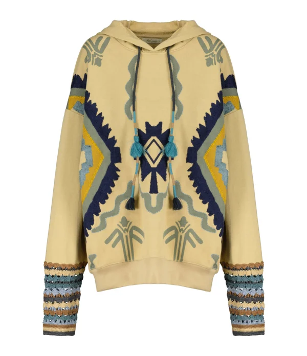 destockage Mes Demoiselles Sweatshirt Hoodie Bahia Coton Beige 1