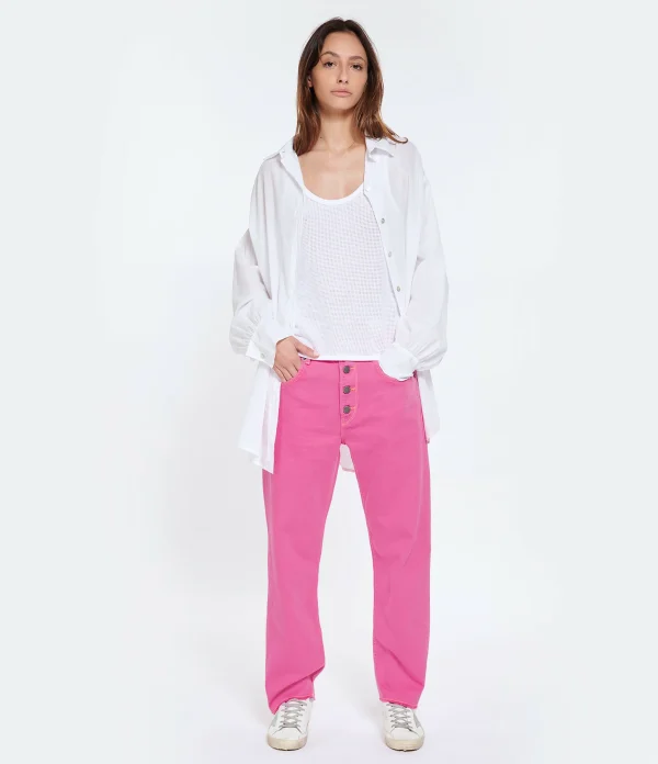 SOLDES TOUT À MIRA MIKATI Jean Broderie Coton Rose 9