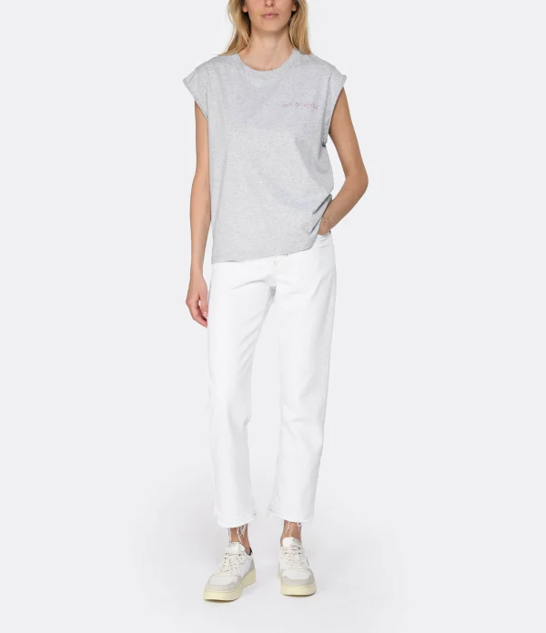 Maison Labiche Tee-shirt Sedaine Out Of Office Coton Bio Gris Réductions 5