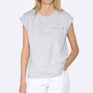 Maison Labiche Tee-shirt Sedaine Out Of Office Coton Bio Gris Réductions 11