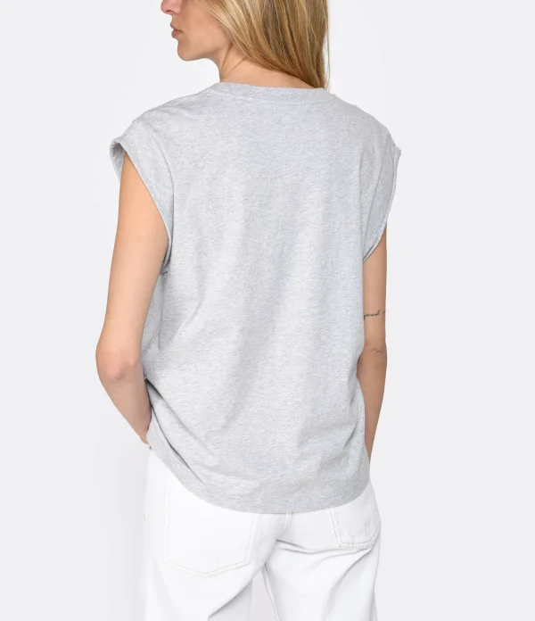 Maison Labiche Tee-shirt Sedaine Out Of Office Coton Bio Gris Réductions 6