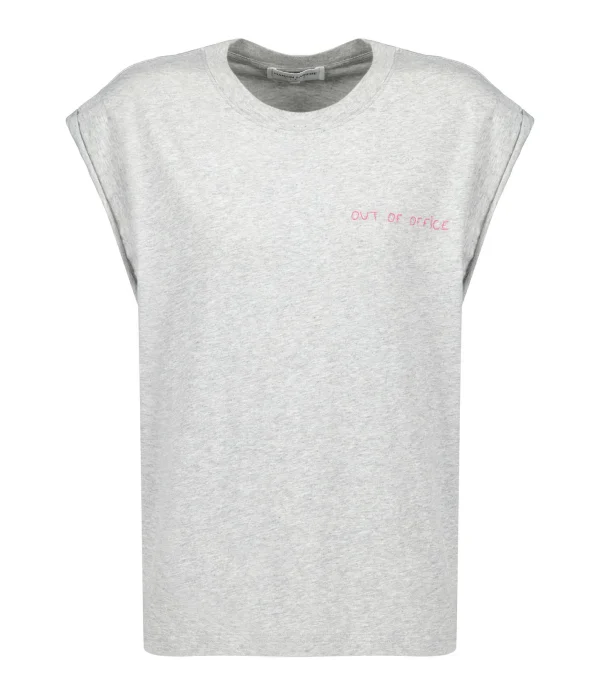 Maison Labiche Tee-shirt Sedaine Out Of Office Coton Bio Gris Réductions 1