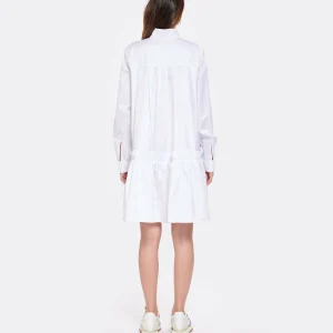 MARGAUX LONNBERG Robe Courte Arden Popeline De Coton Blanc en promotion 15