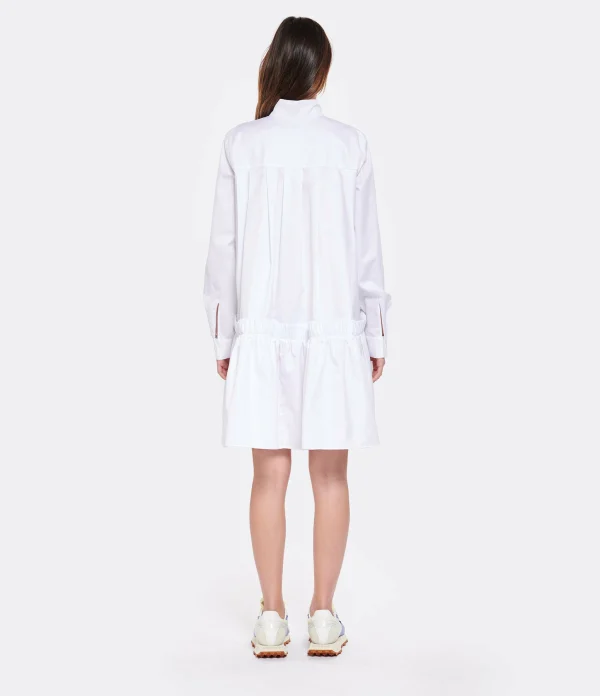 MARGAUX LONNBERG Robe Courte Arden Popeline De Coton Blanc en promotion 6