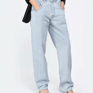 MARGAUX LONNBERG Pantalon Cooper Denim Coton Bleu Clair magasin pour 16