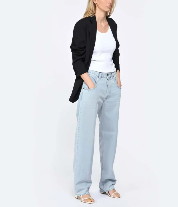 MARGAUX LONNBERG Pantalon Cooper Denim Coton Bleu Clair magasin pour 4