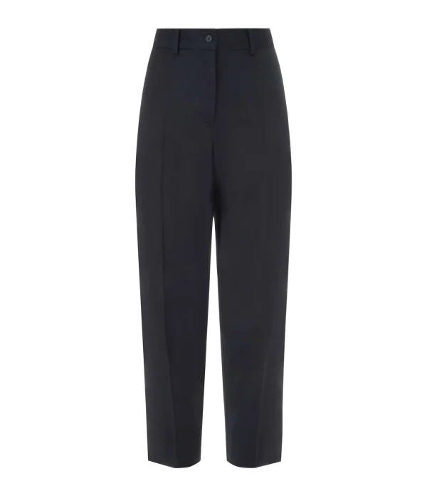 pas cher MARGAUX LONNBERG Pantalon Anatole Laine Vierge Navy 1