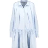 MARGAUX LONNBERG Robe Courte Arden Popeline De Coton Bleu site pas cher 16