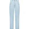 MARGAUX LONNBERG Pantalon Cooper Denim Coton Bleu Clair magasin pour 19