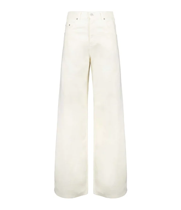 a Prix Discount MARGAUX LONNBERG Pantalon Parker Denim Coton Écru 1