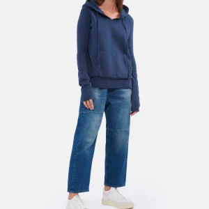 boutique MM6 Maison Margiela Jean Taille Haute Bleu Foncé Délavé 25