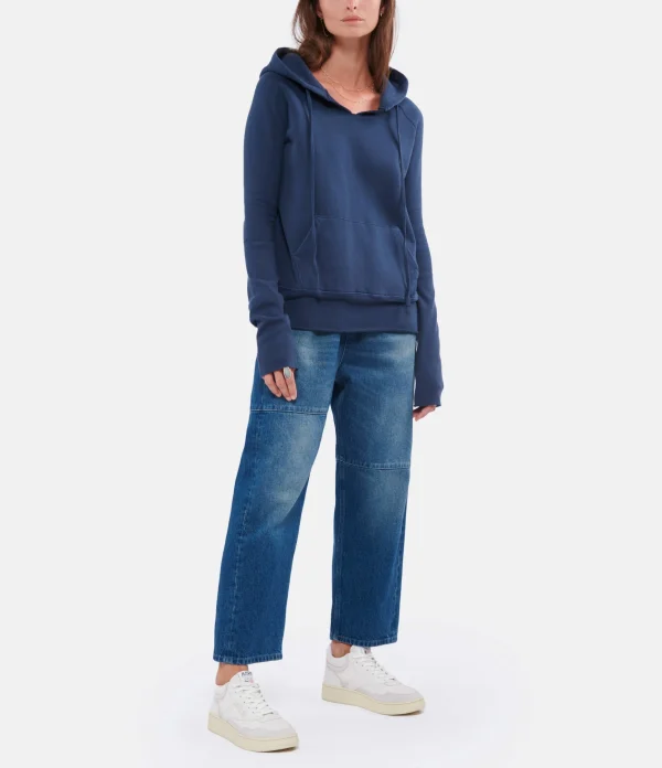 boutique MM6 Maison Margiela Jean Taille Haute Bleu Foncé Délavé 9