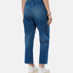 boutique MM6 Maison Margiela Jean Taille Haute Bleu Foncé Délavé 19