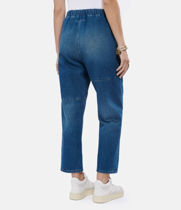 boutique MM6 Maison Margiela Jean Taille Haute Bleu Foncé Délavé 6