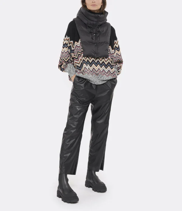 MM6 Maison Margiela Pantalon Droit Simili Cuir Noir Paiement sécurisé 8