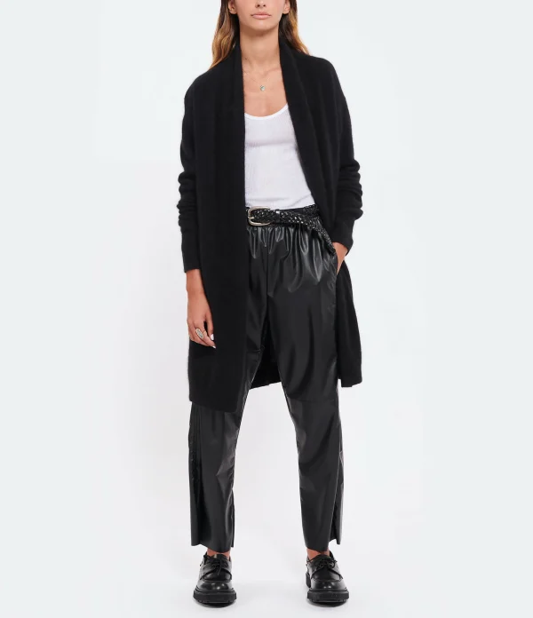 MM6 Maison Margiela Pantalon Droit Simili Cuir Noir Paiement sécurisé 10