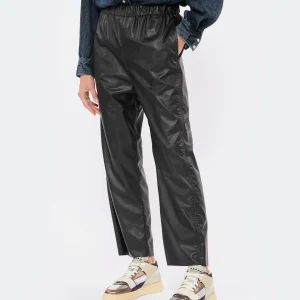 MM6 Maison Margiela Pantalon Droit Simili Cuir Noir Paiement sécurisé 18