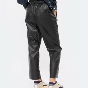 MM6 Maison Margiela Pantalon Droit Simili Cuir Noir Paiement sécurisé 20