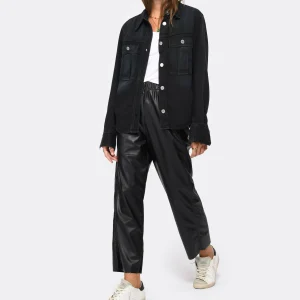 MM6 Maison Margiela Pantalon Droit Simili Cuir Noir Paiement sécurisé 26