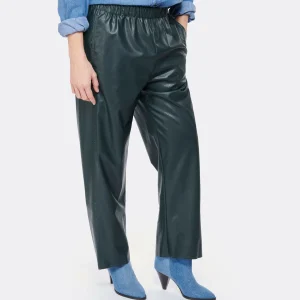 MM6 Maison Margiela Pantalon Cuir Vert fashioniable 14