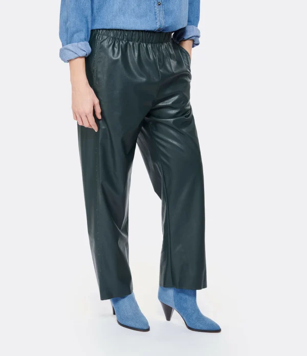 MM6 Maison Margiela Pantalon Cuir Vert fashioniable 5