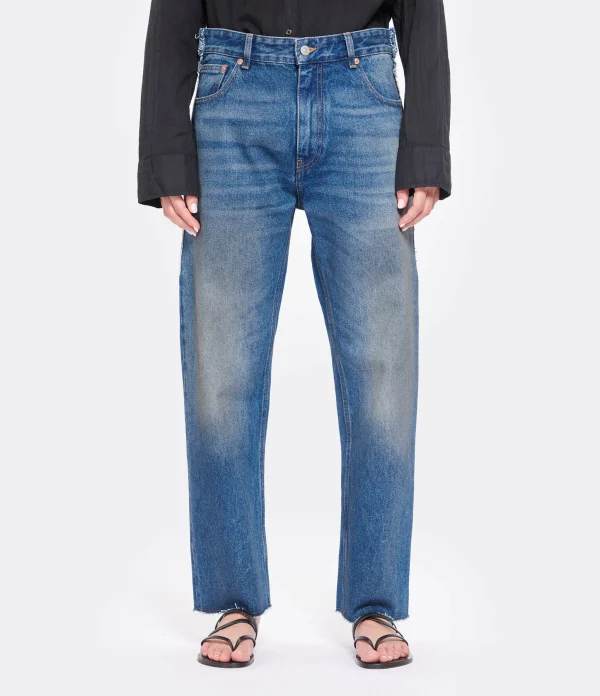 MM6 Maison Margiela Pantalon Denim Coton Bleu Moyen se précipiter pour acheter 5