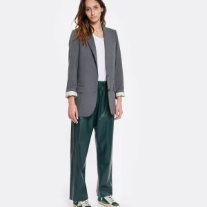 MM6 Maison Margiela Pantalon Cuir Vert fashioniable 18