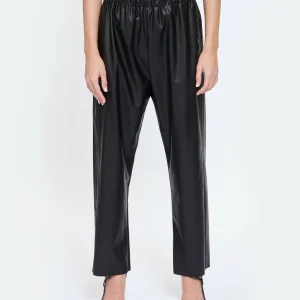 marques pas cher MM6 Maison Margiela Pantalon Cuir Noir 13