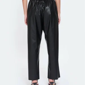 marques pas cher MM6 Maison Margiela Pantalon Cuir Noir 15