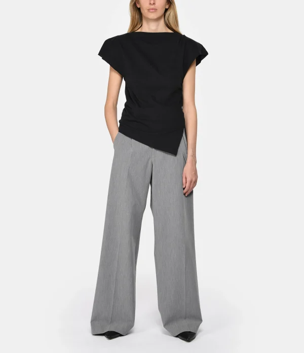 MM6 Maison Margiela Pantalon Gris marque pas cher 4