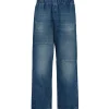 boutique MM6 Maison Margiela Jean Taille Haute Bleu Foncé Délavé 23