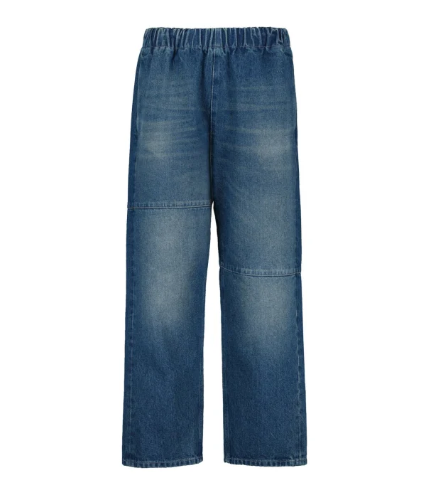 boutique MM6 Maison Margiela Jean Taille Haute Bleu Foncé Délavé 1