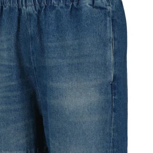 boutique MM6 Maison Margiela Jean Taille Haute Bleu Foncé Délavé 13