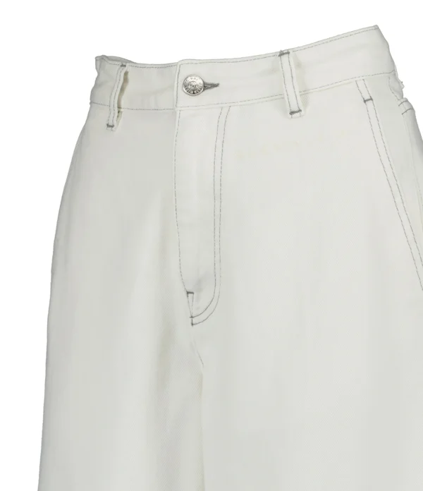 Couleurs variées MM6 Maison Margiela Pantalon Droit Coton Blanc 3