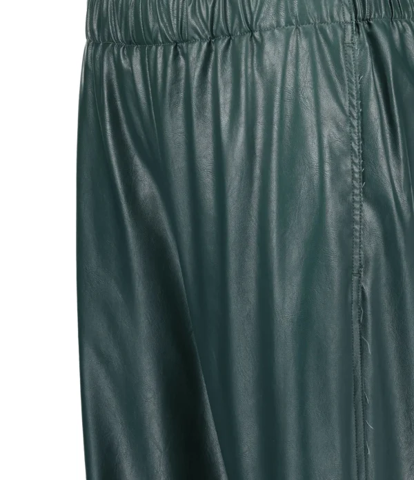 MM6 Maison Margiela Pantalon Cuir Vert fashioniable 3