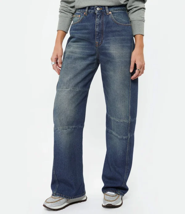 MM6 Maison Margiela Jean Bleu, Collection Studio marque pas cher 5