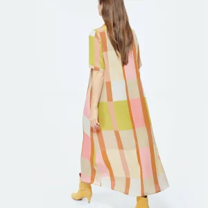 Momoni Robe Laurelle Soie Rose Jaune achat 12