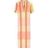 Momoni Robe Laurelle Soie Rose Jaune achat 16