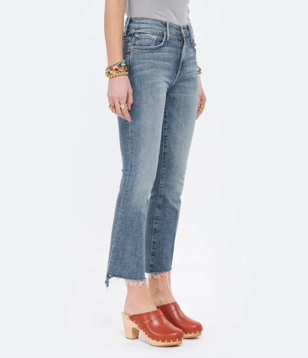 MOTHER Jean The Insider Crop Step Fray Denim Scenic Route Meilleur Prix Garanti 5